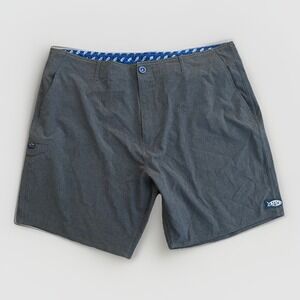 AFTCO Fishing Shorts Cloudburst Performance Stretch Quick Dry AFTECH Gray Men 40
